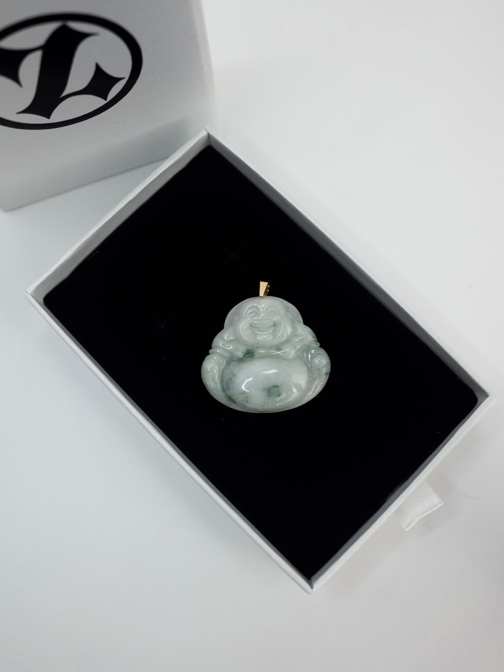 ( PENDANT ) MINI WHITE JADE BUDDHA