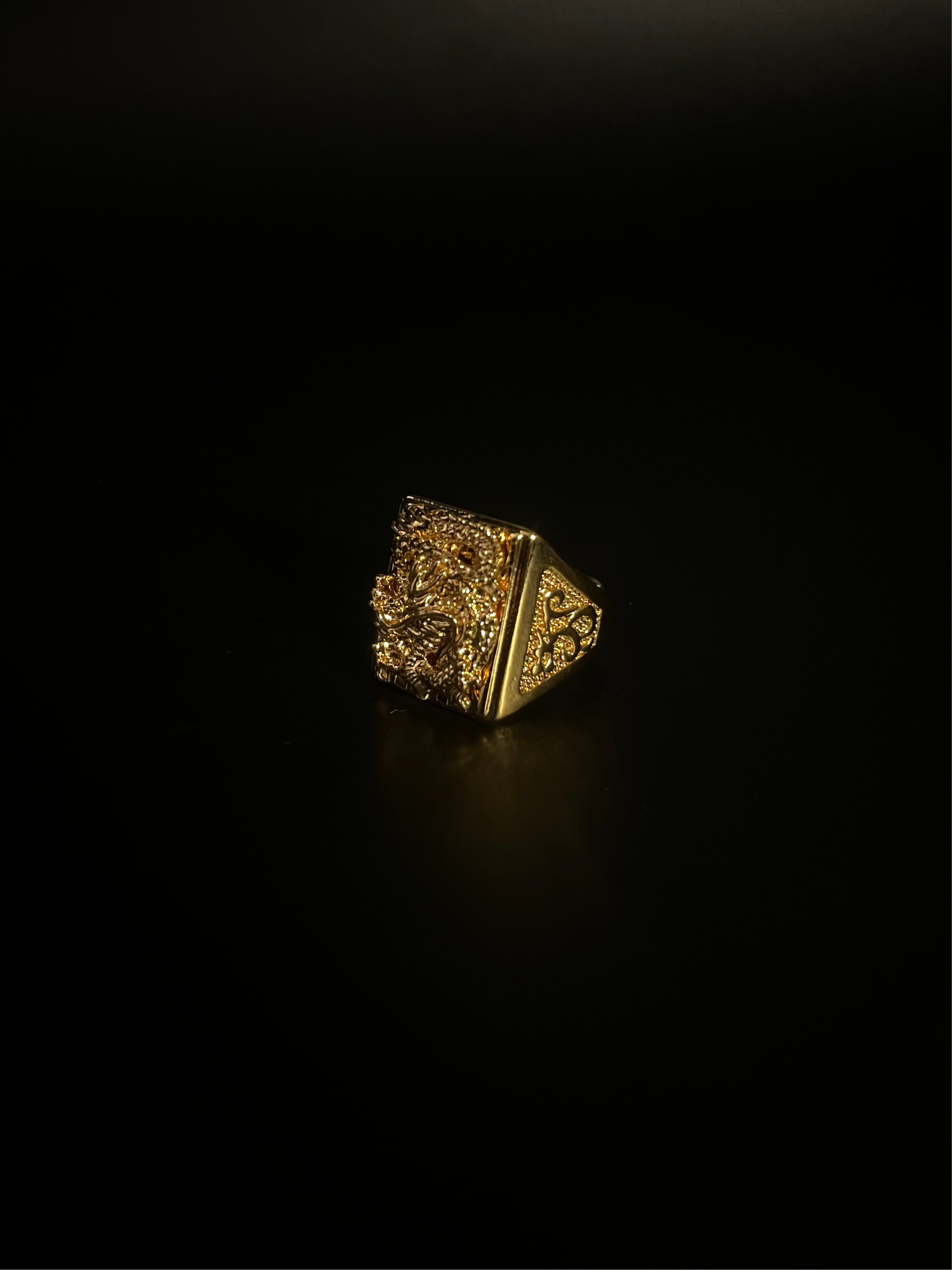 DRAGON ADJUSTABLE GOLD RING