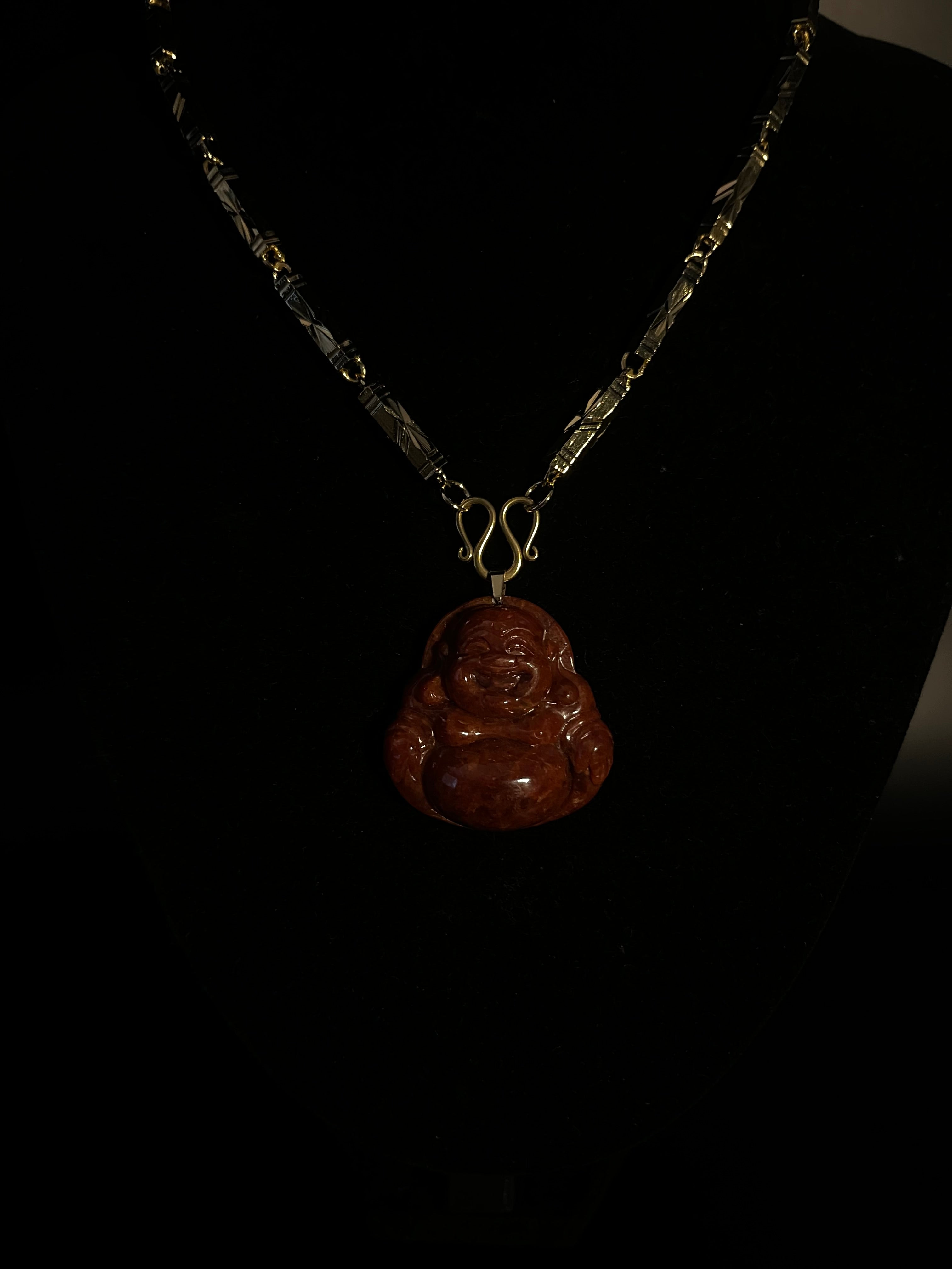 RED JADE BUDDHA + V1 CHAIN