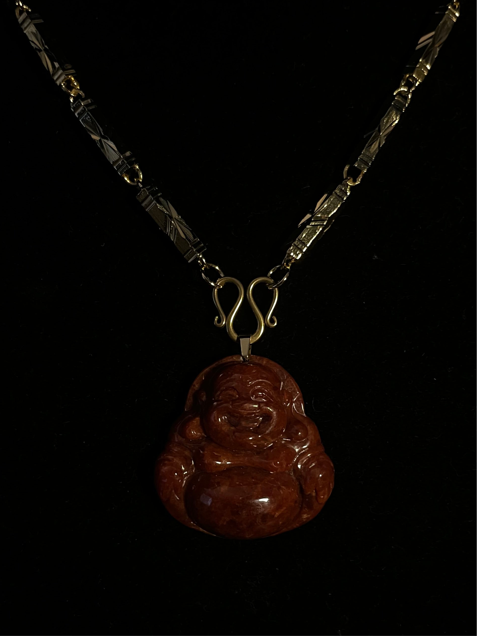RED JADE BUDDHA + V1 CHAIN
