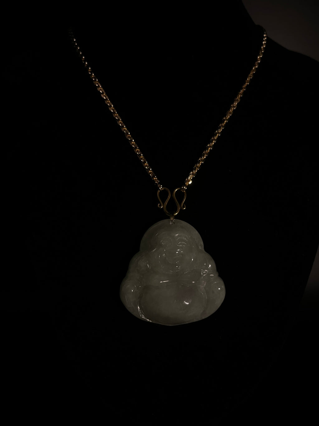 ( PENDANT ) WHITE JADE JUMBO BUDDHA