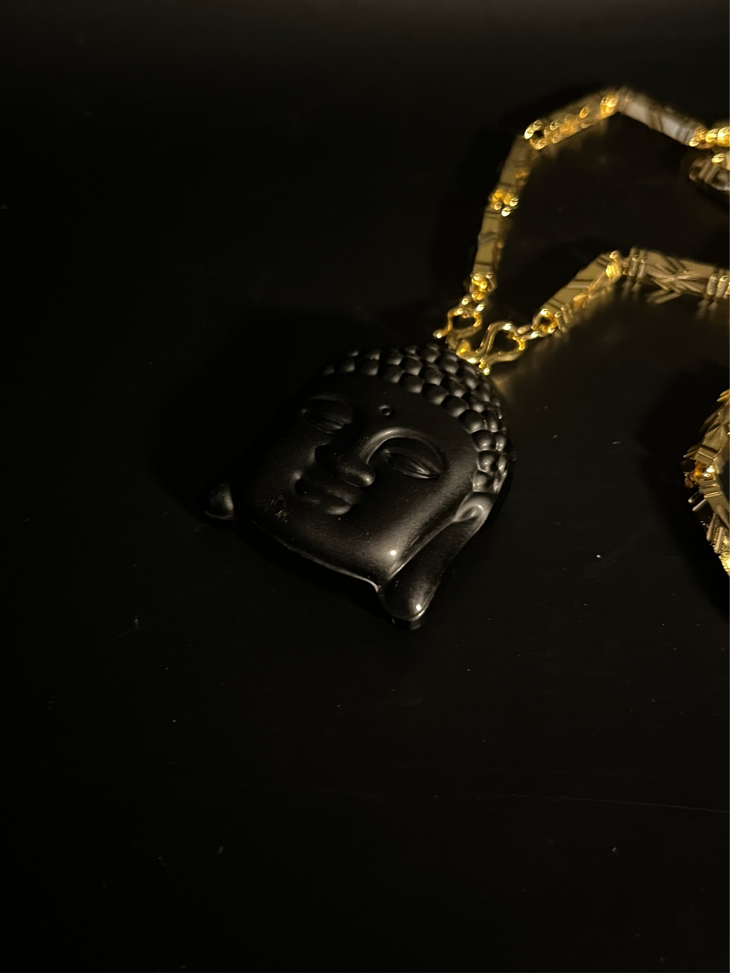 BLACK JADE WOMAN BUDDHA + V1 CHAIN