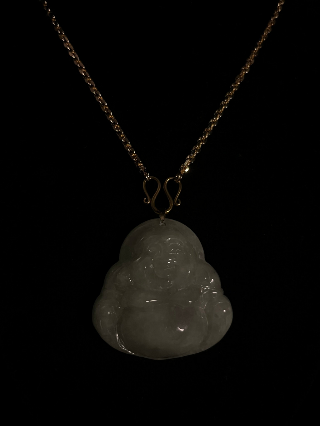 ( PENDANT ) WHITE JADE JUMBO BUDDHA