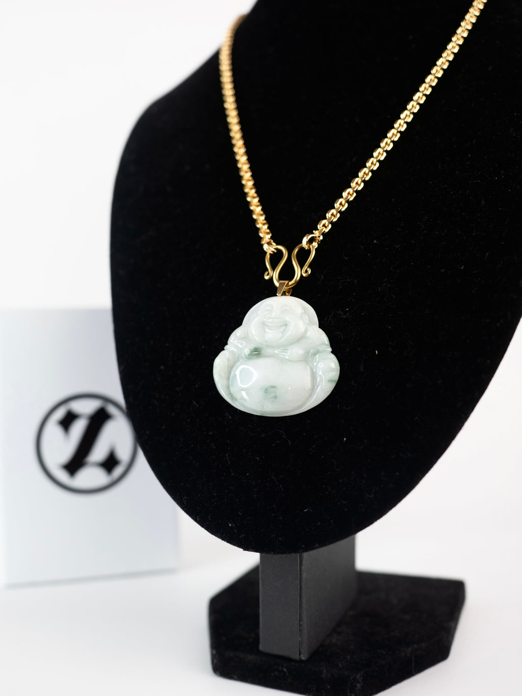 ( PENDANT ) MINI WHITE JADE BUDDHA