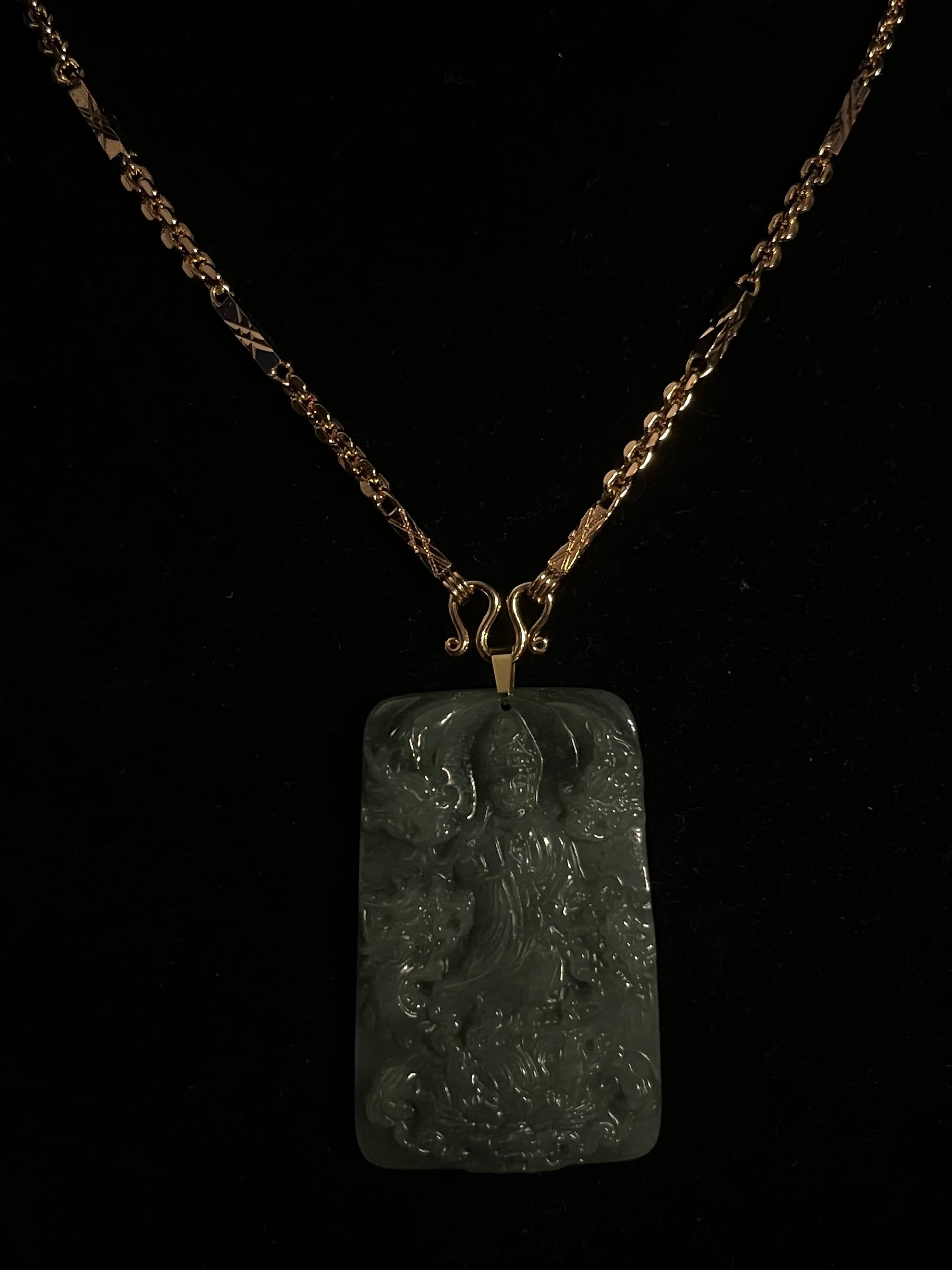 ( PENDANT ) WOMAN BUDDHA + 4 DRAGONS