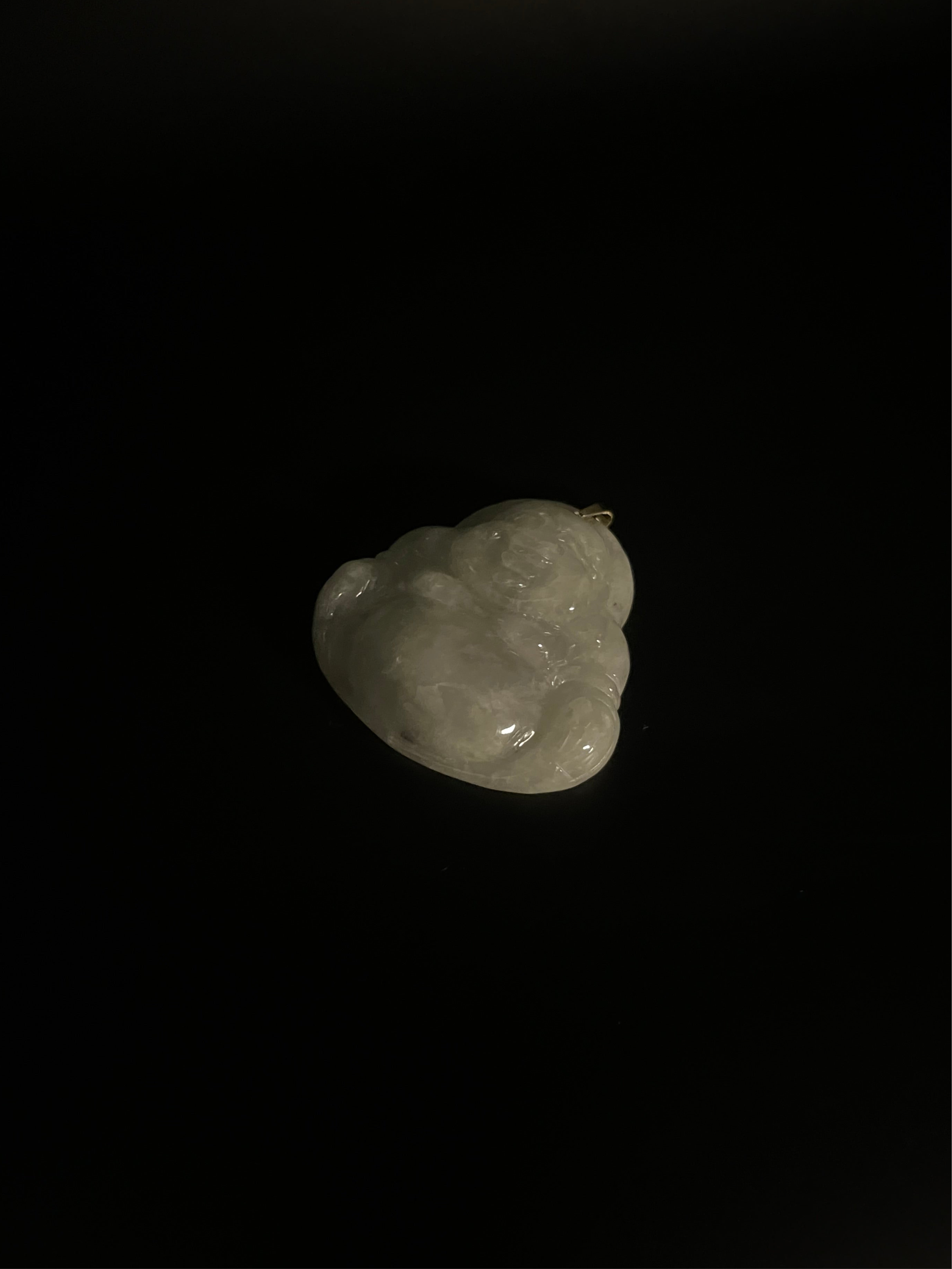 ( PENDANT ) WHITE JADE JUMBO BUDDHA
