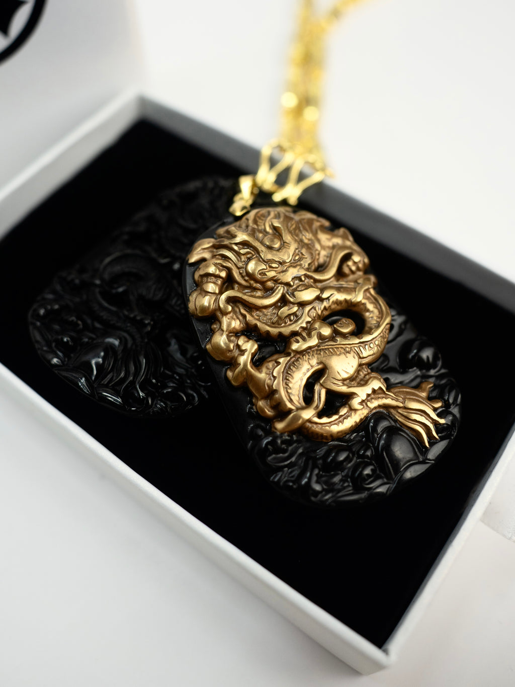 GOLD & BLACK JADE DRAGON