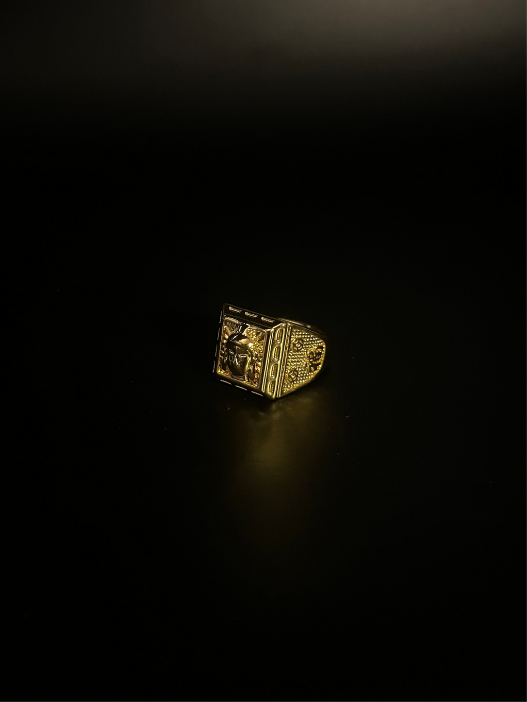 BUDDHA ADJUSTABLE GOLD RING
