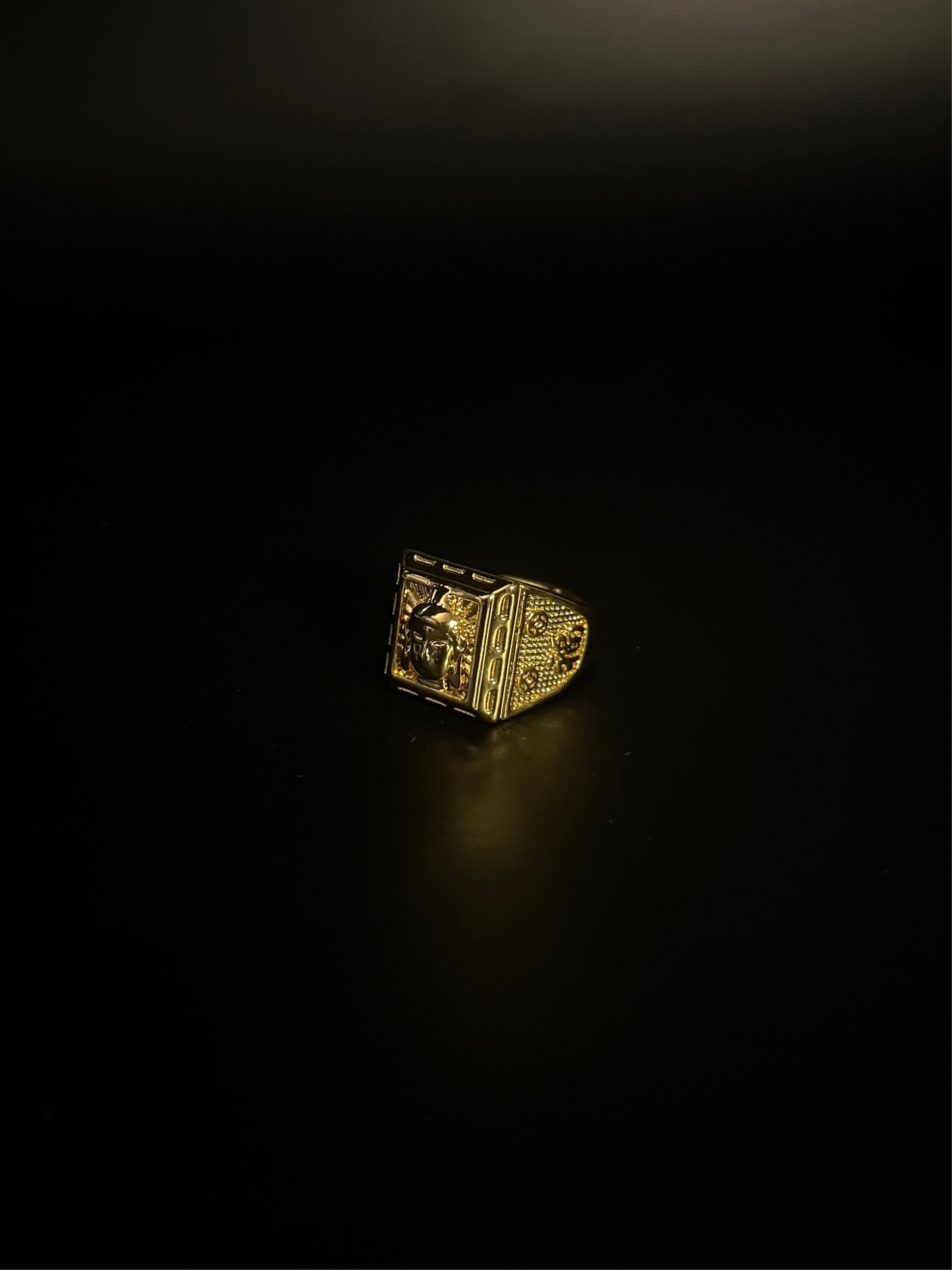 BUDDHA ADJUSTABLE GOLD RING